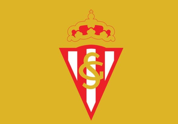 sporting-gijon-club-symbol-logo-la-liga-spain-football-abstract-design-illustration-with-yellow-background-free-vector